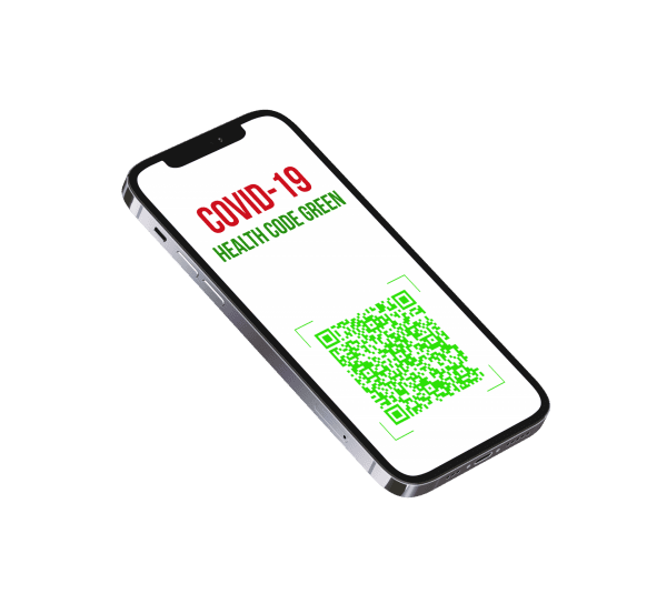 A-Mobile phone with QR Code Health Status - Product ID: 7554 Ascot